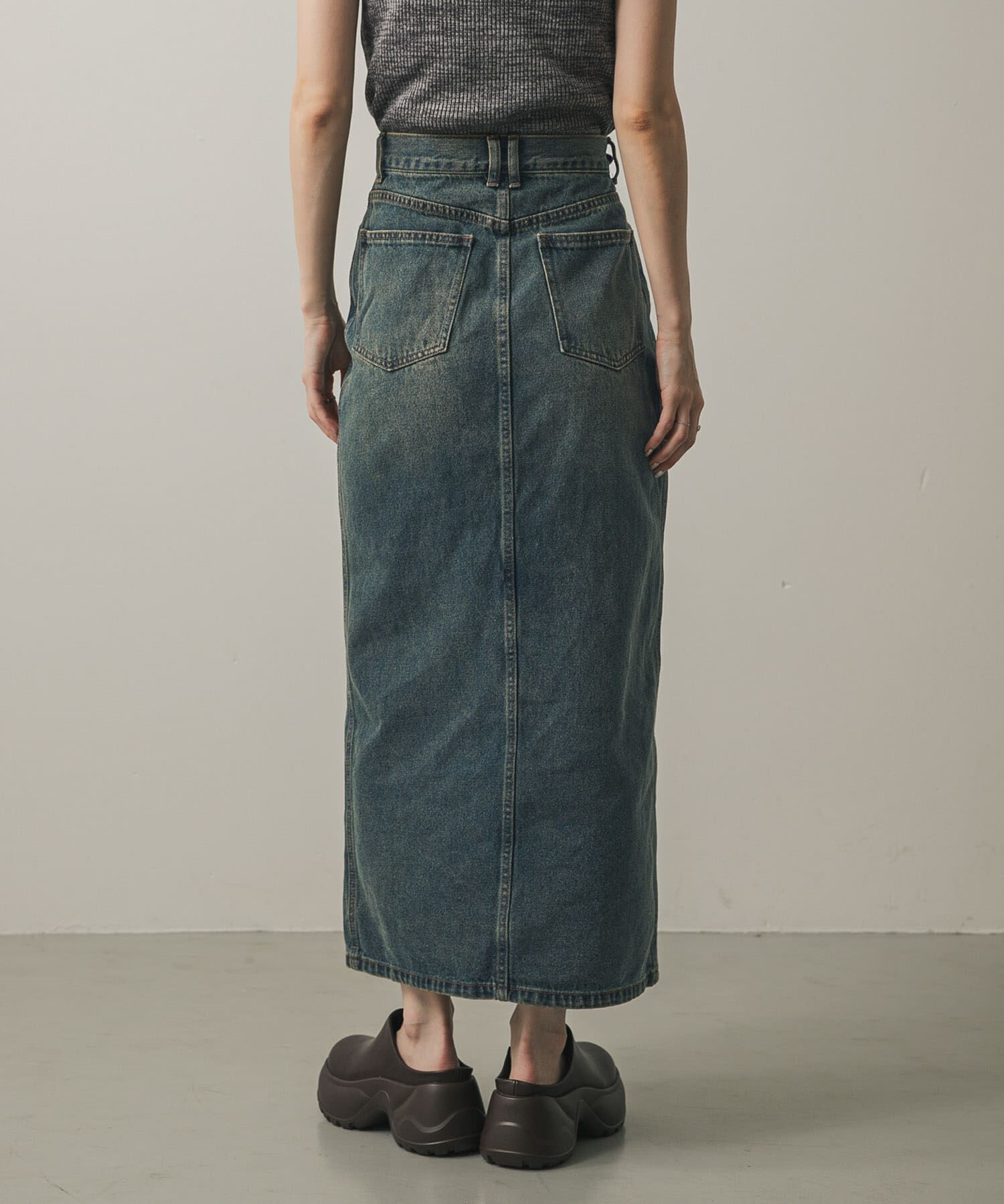 SENSE OF PLACE by URBAN RESEARCH「アシメベルトデニムスカート」|スカート|