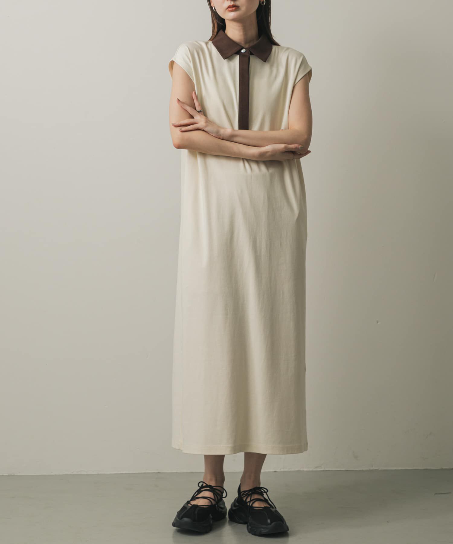 SENSE OF PLACE by URBAN RESEARCH「カットポロシャツワンピース」|ワンピース|アイボリー