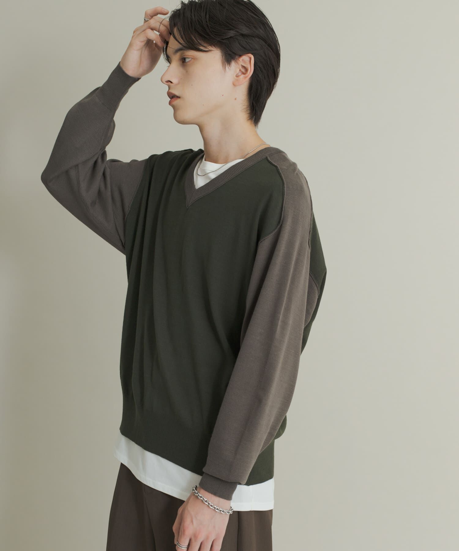 SENSE OF PLACE by URBAN RESEARCH「ハイショクVネックニット」|ニット・セーター|