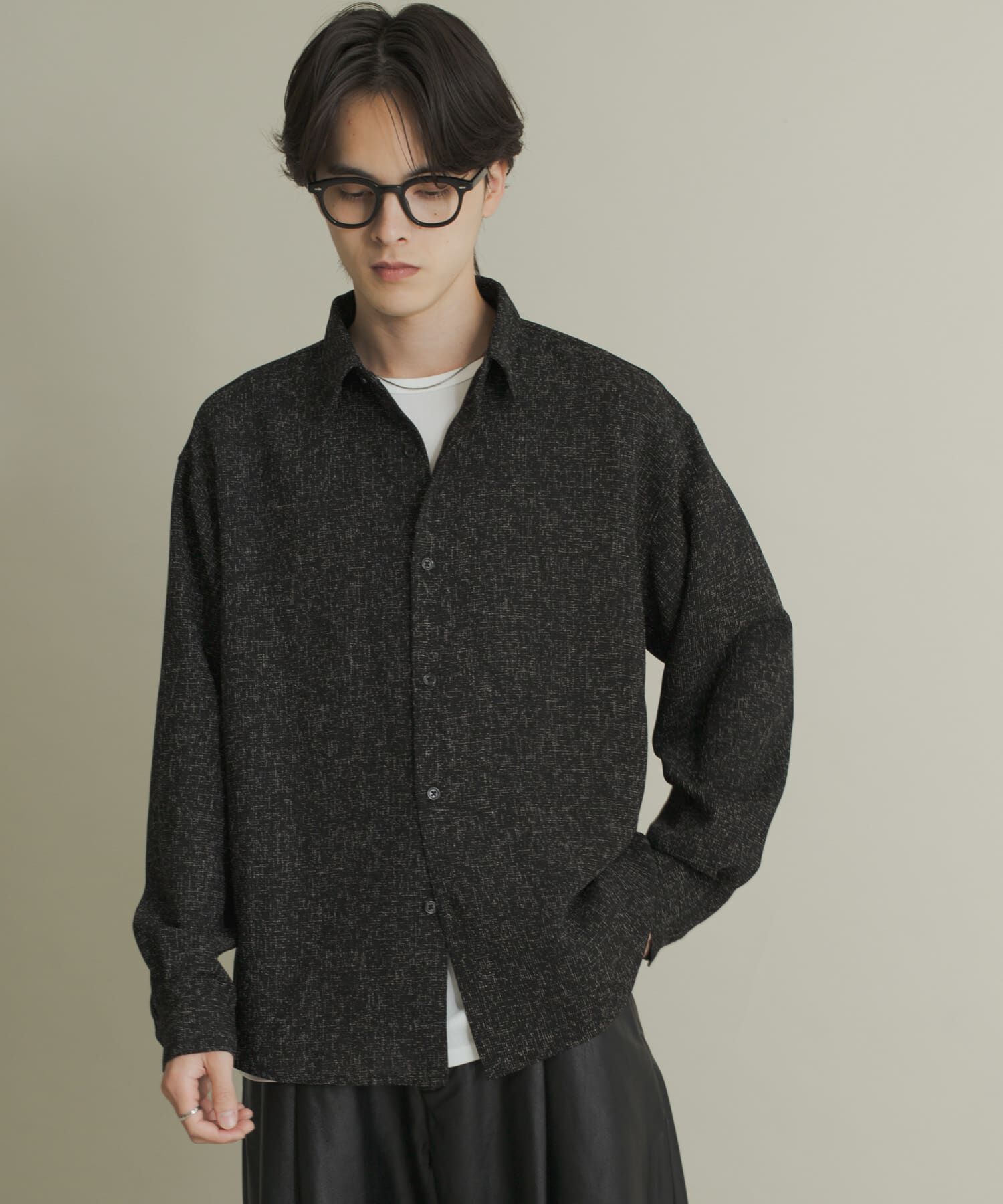 SENSE OF PLACE by URBAN RESEARCH「ライトツイードレギュラーカラーシャツ」|シャツ・ブラウス|