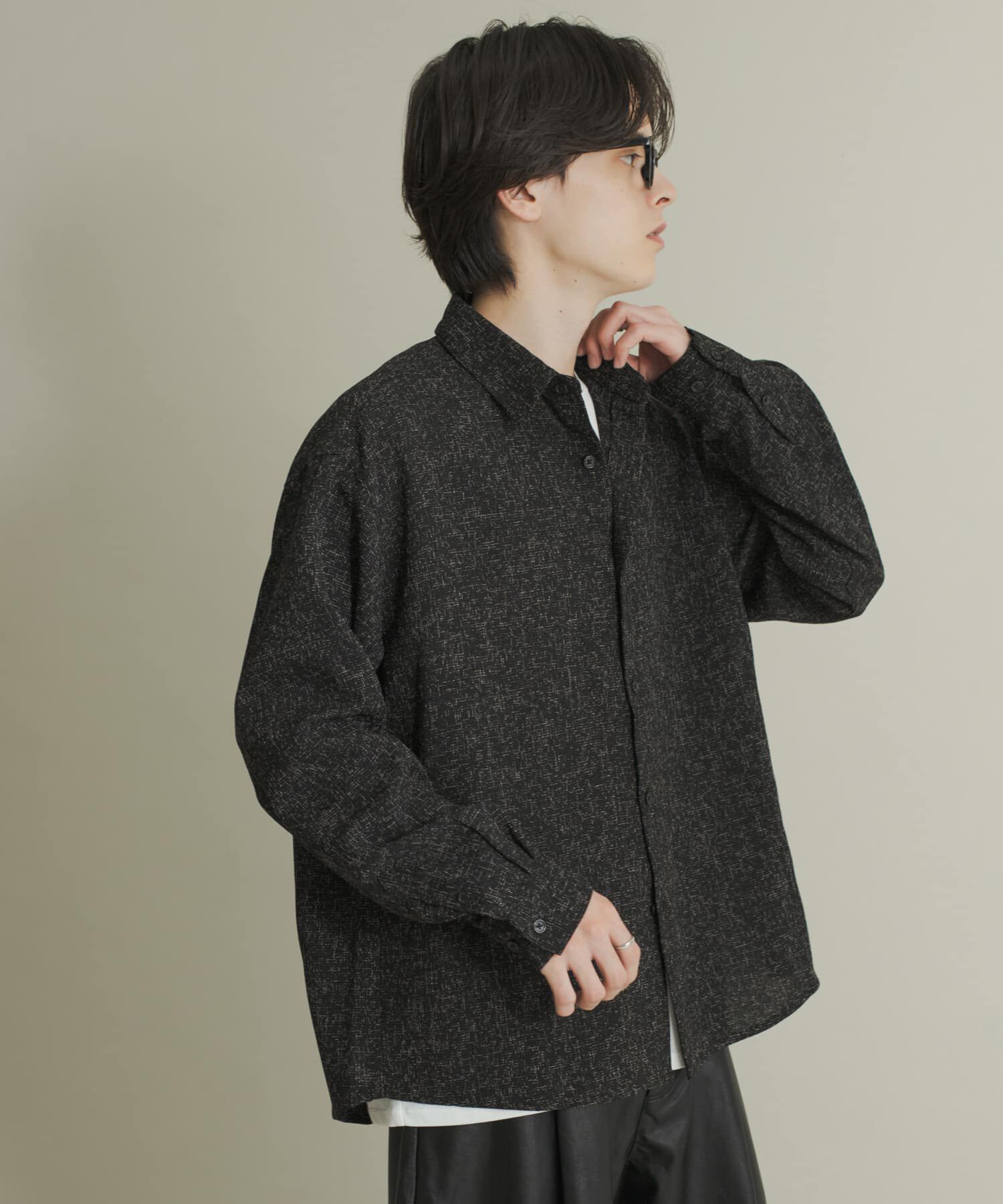 SENSE OF PLACE by URBAN RESEARCH「ライトツイードレギュラーカラーシャツ」|シャツ・ブラウス|