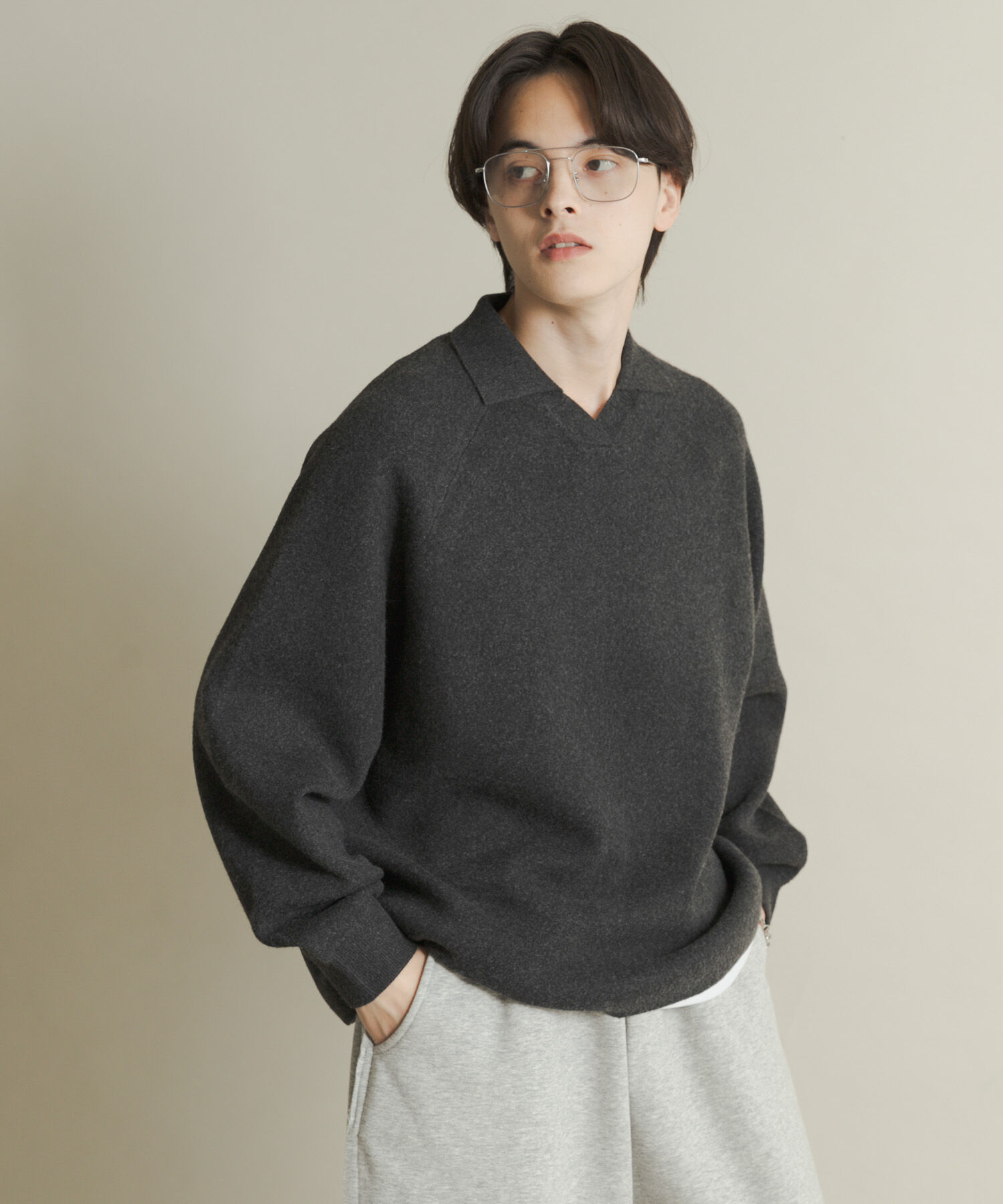 SENSE OF PLACE by URBAN RESEARCH「スウェットライクスキッパーニット」|ニット・セーター|