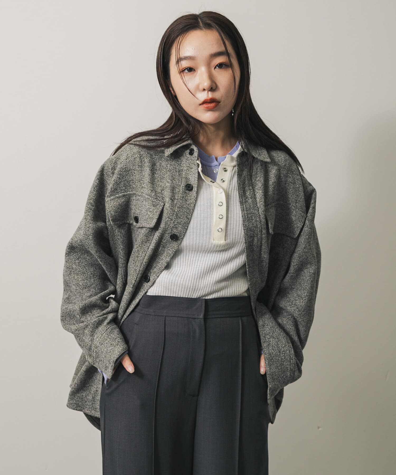 SENSE OF PLACE by URBAN RESEARCH「ウールライクオーバーシャツ」|シャツ・ブラウス|