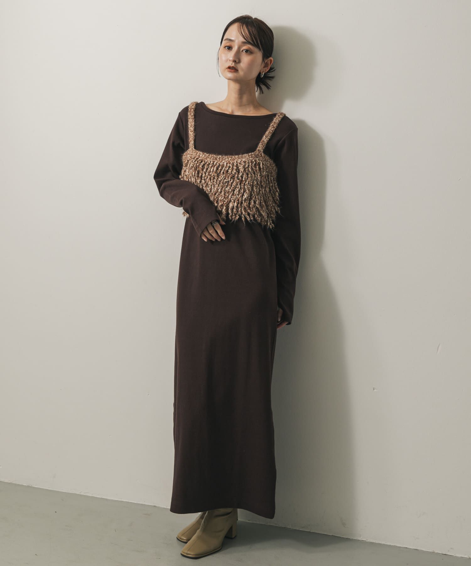 SENSE OF PLACE by URBAN RESEARCH「バックプレートツキリブワンピ」|ワンピース|