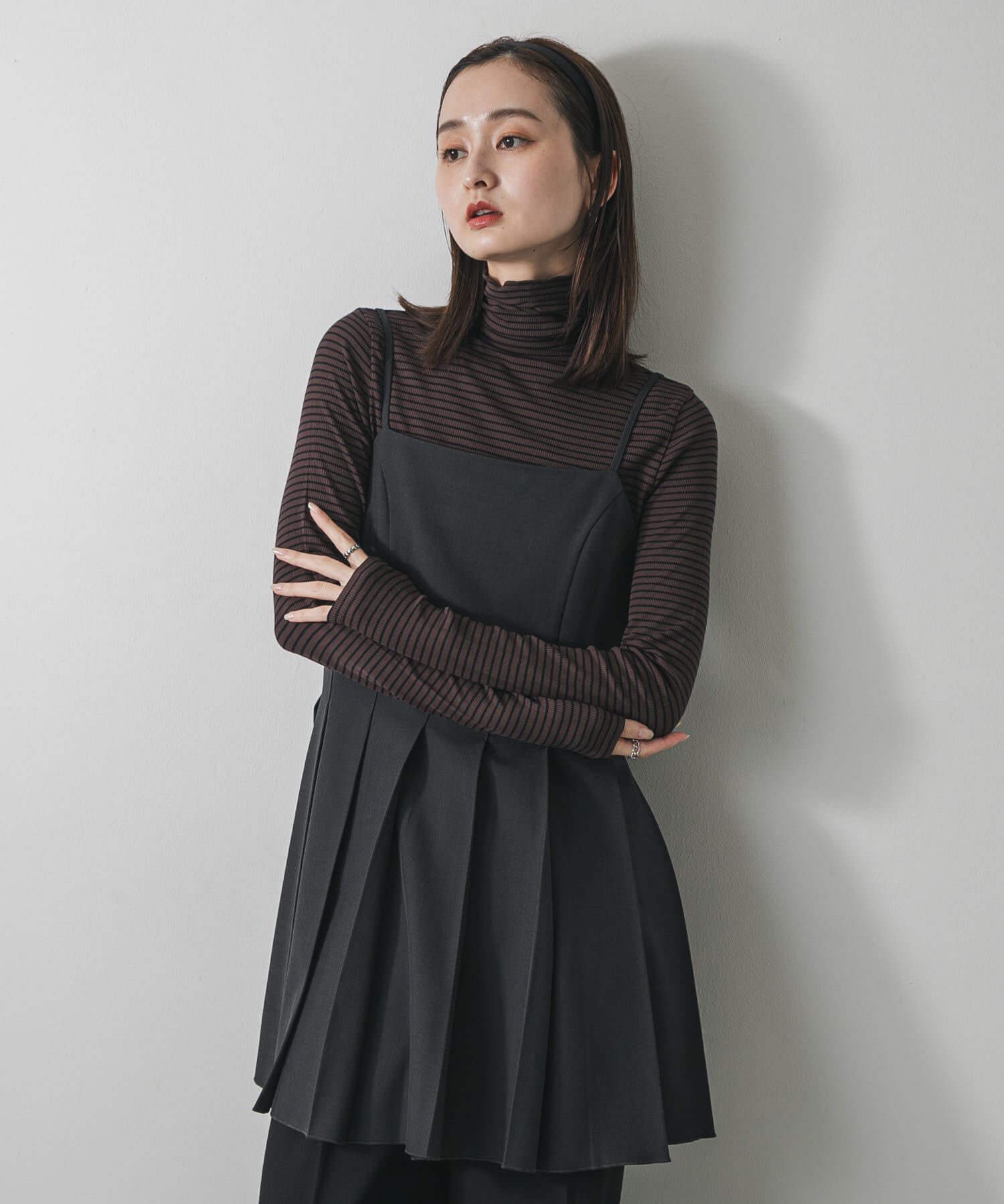 SENSE OF PLACE by URBAN RESEARCH「プリーツミニキャミワンピース」|ワンピース|