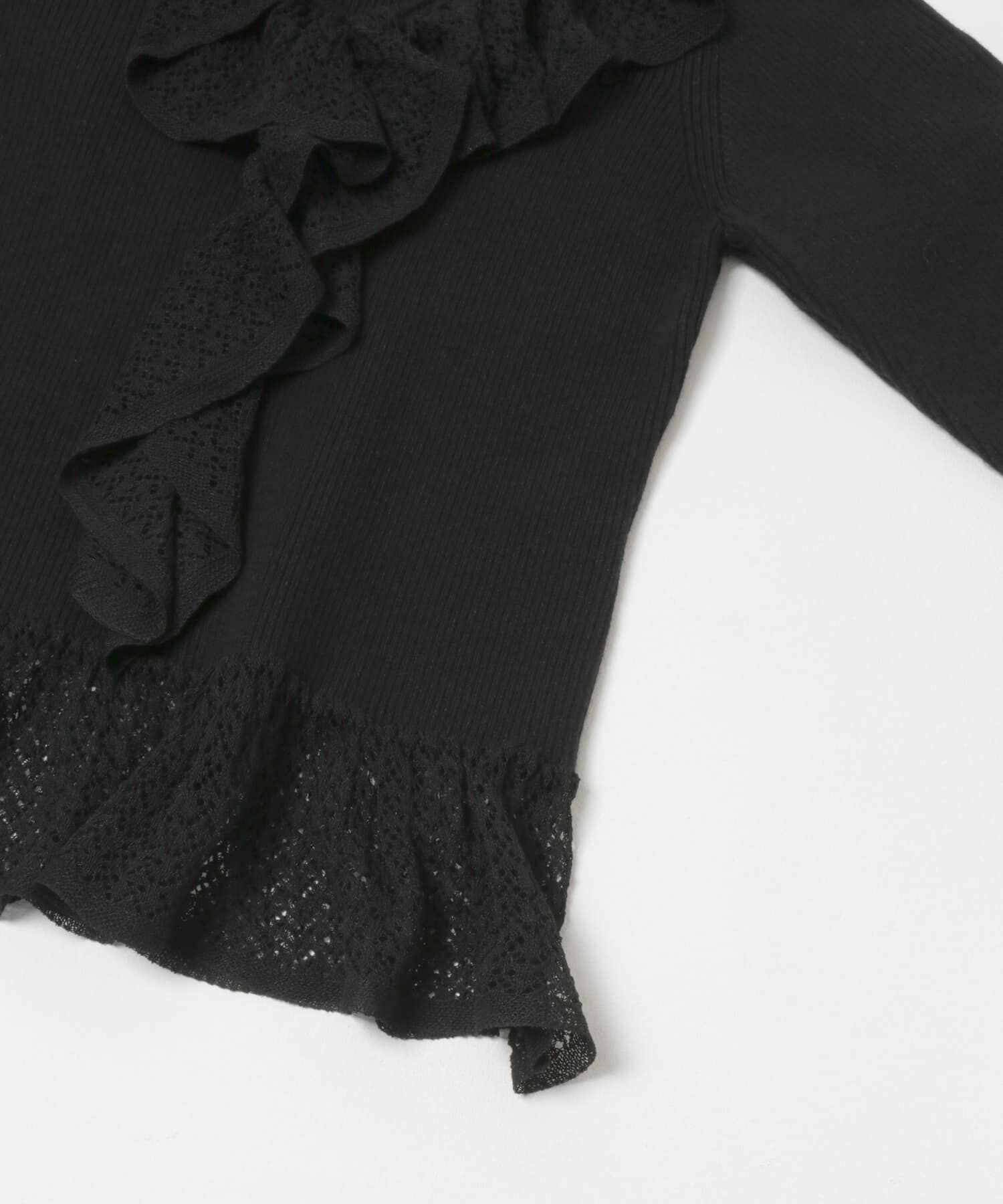 SENSE OF PLACE by URBAN RESEARCH「『洗濯可』フリルレースフレアスリーブニット」|ニット・セーター|