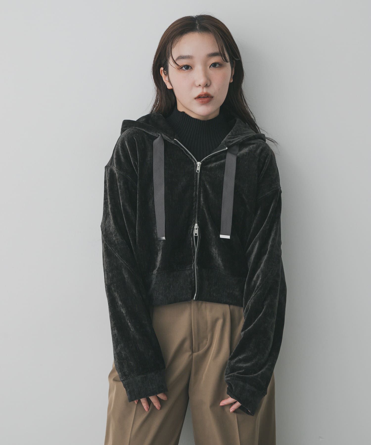 SENSE OF PLACE by URBAN RESEARCH「ベロアジップフーディ」|パーカー|