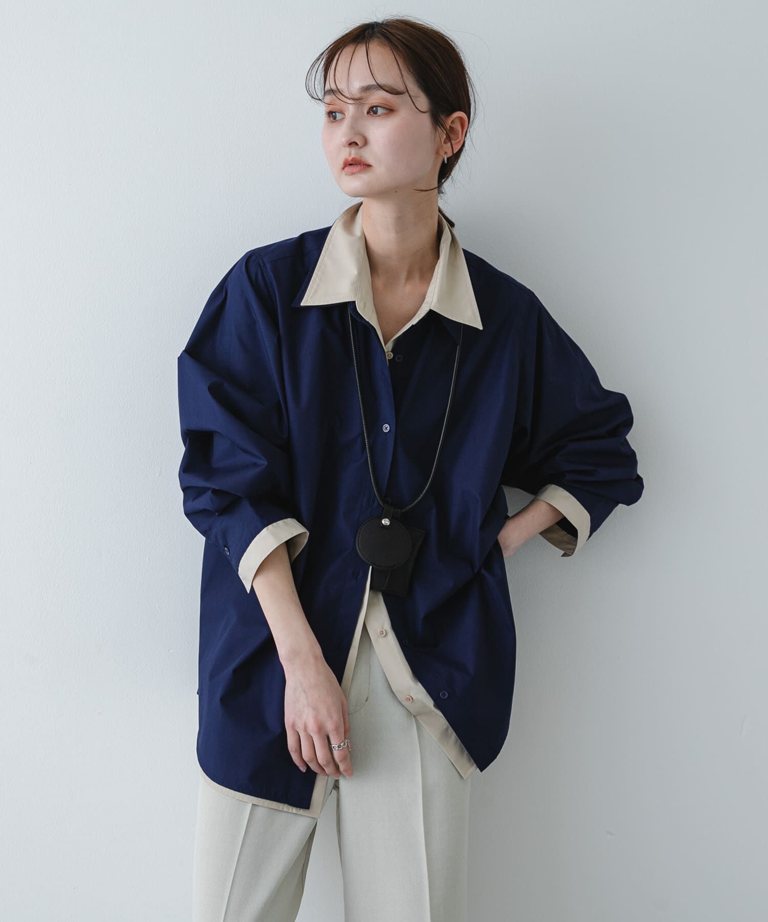 SENSE OF PLACE by URBAN RESEARCH「『WEB限定』フェイクレイヤードルーズシャツ」|シャツ・ブラウス|