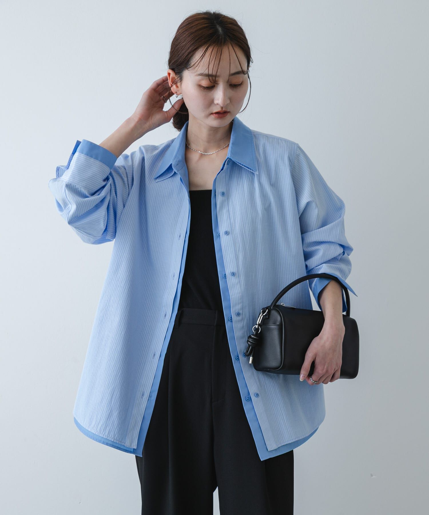 SENSE OF PLACE by URBAN RESEARCH「『WEB限定』フェイクレイヤードルーズシャツ」|シャツ・ブラウス|