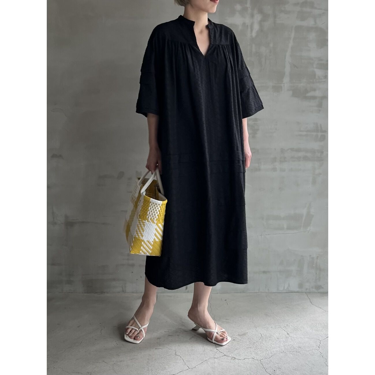 HELIOPOLE「HELIOPOLE ETHNICALCOTTON LACE CAFTAN OP」|ワンピース|
