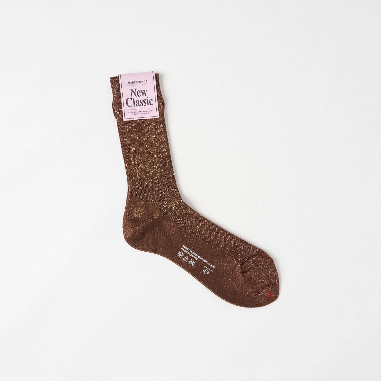  「MARCOMONDE GRITTER RIBBED SOCKS 20」|ソックス|ダークブラウン