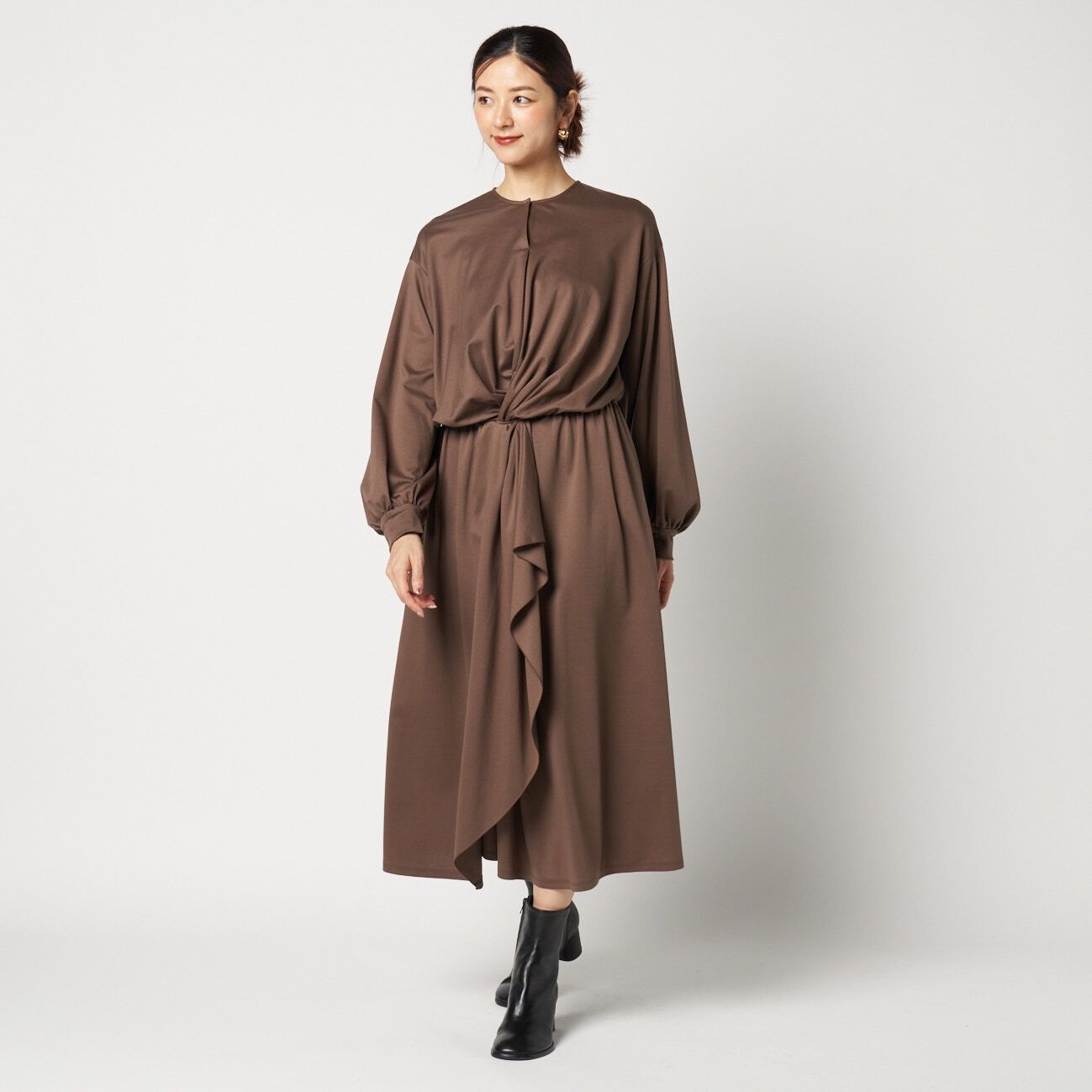 HELIOPOLE「HELIOPOLE DOUBLE JERSEY RUFFLE DRESS」|ワンピース|