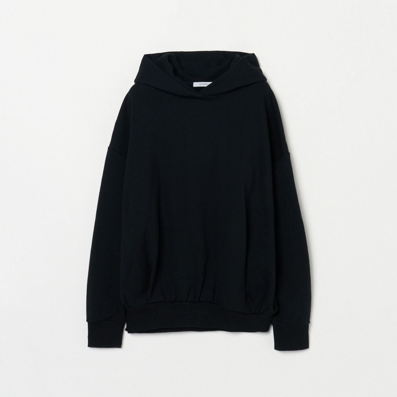 HELIOPOLE「HELIOPOLE GATHERED WAIST SWEAT HOODIE」|パーカー|ブラック