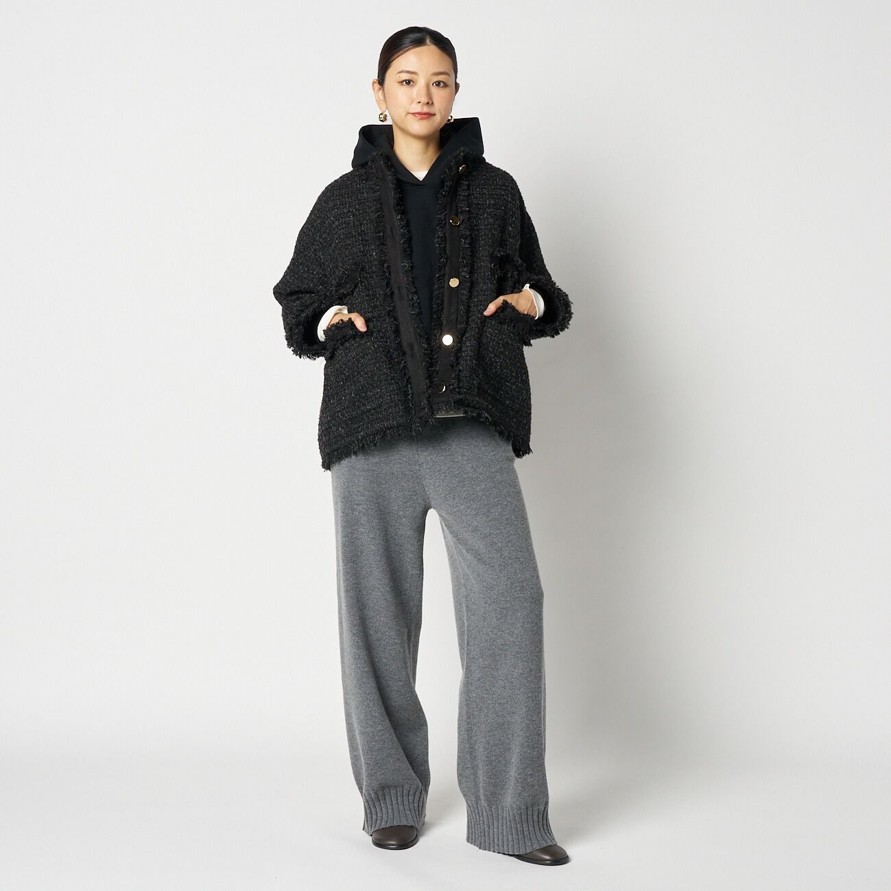 HELIOPOLE「HELIOPOLE GATHERED WAIST SWEAT HOODIE」|パーカー|