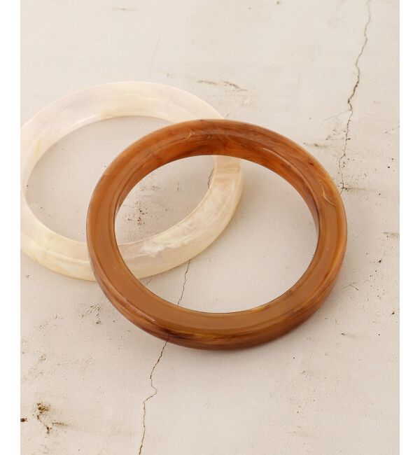 le.coeur blanc「アクリルバングル」|ブレスレット・バングル|ブラウン