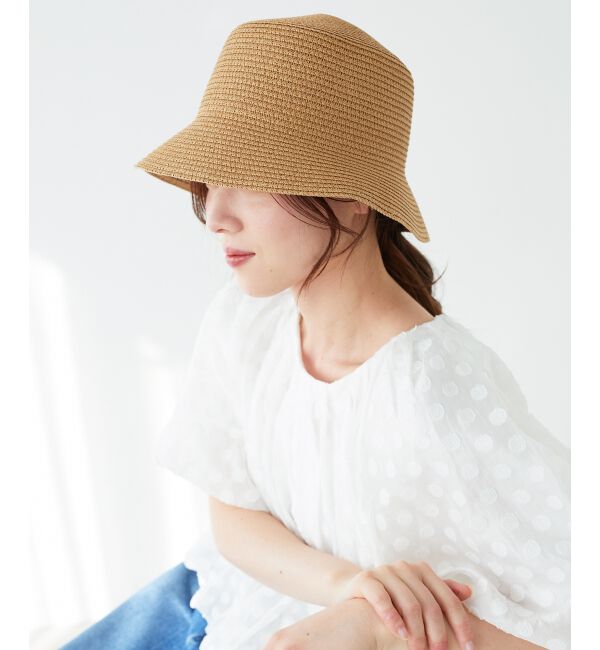 le.coeur blanc「《WEB限定アイテム》ペーパーバケットハット」|ハット|