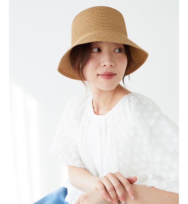 le.coeur blanc「《WEB限定アイテム》ペーパーバケットハット」|ハット|