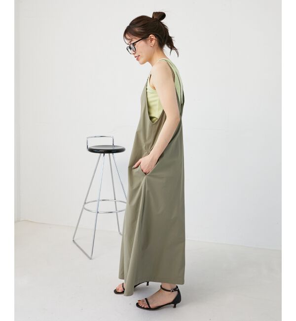  「ナイロンVネックキャミワンピース」|ワンピース|