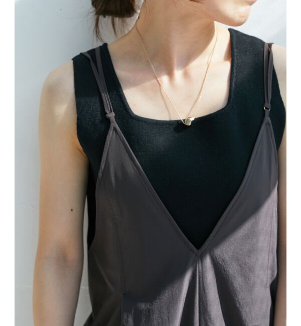  「ナイロンVネックキャミワンピース」|ワンピース|