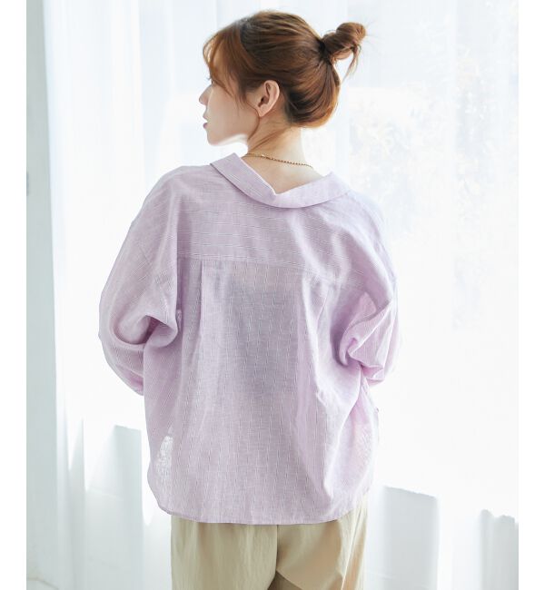  「コットン麻コンパクトシャツ」|シャツ・ブラウス|