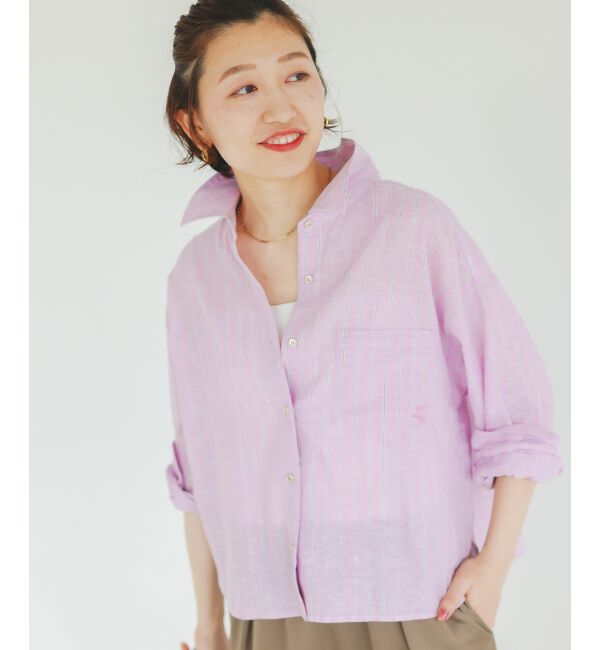  「コットン麻コンパクトシャツ」|シャツ・ブラウス|