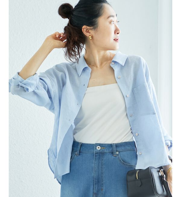  「コットン麻コンパクトシャツ」|シャツ・ブラウス|