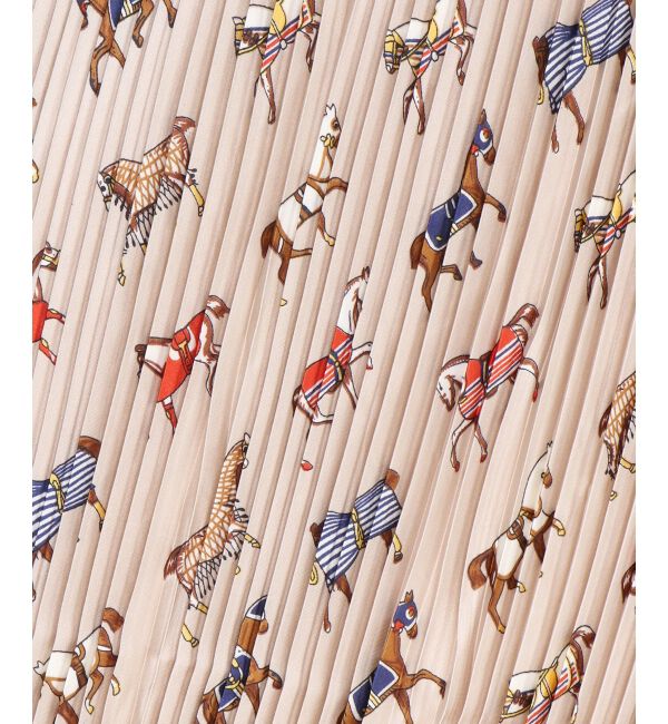  「《WEB限定アイテム》ホースプリントプリーツスカーフ」|バンダナ・スカーフ|