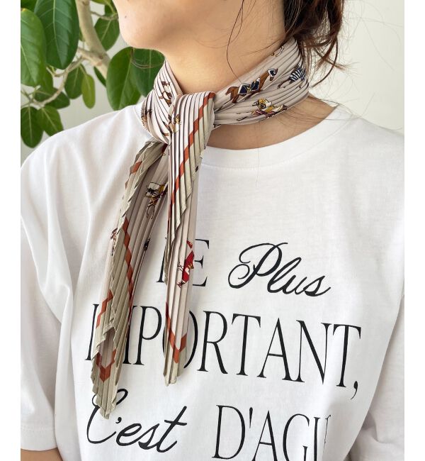  「《WEB限定アイテム》ホースプリントプリーツスカーフ」|バンダナ・スカーフ|