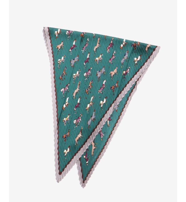  「《WEB限定アイテム》ホースプリントプリーツスカーフ」|バンダナ・スカーフ|