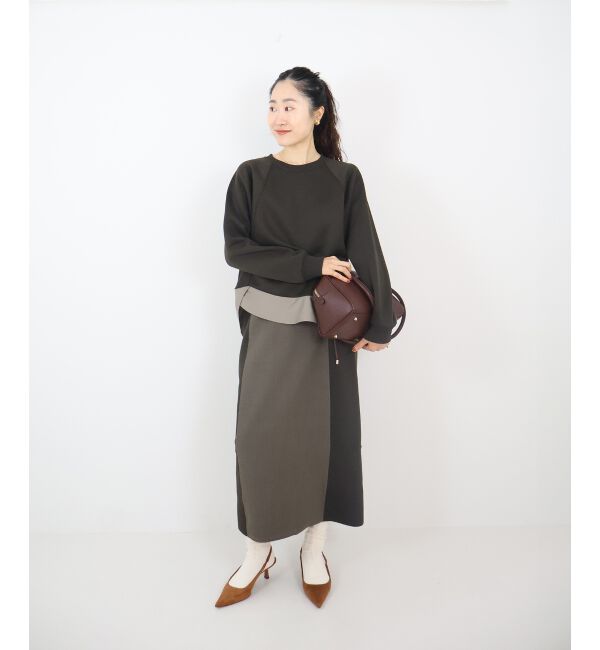  「ボンディングラグラン切替プルオーバー」|Tシャツ・カットソー|