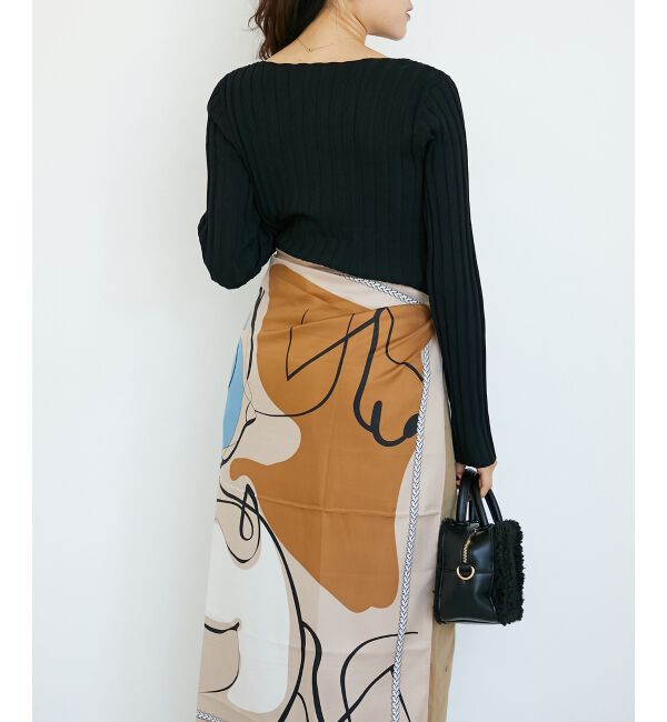  「ニュアンスプリントビッグスカーフ」|バンダナ・スカーフ|