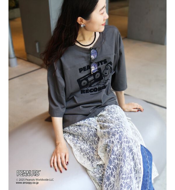  「【PEANUTS】フットボールTシャツ」|Tシャツ・カットソー|