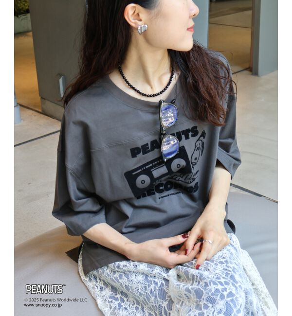  「【PEANUTS】フットボールTシャツ」|Tシャツ・カットソー|