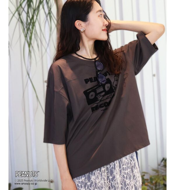  「【PEANUTS】フットボールTシャツ」|Tシャツ・カットソー|