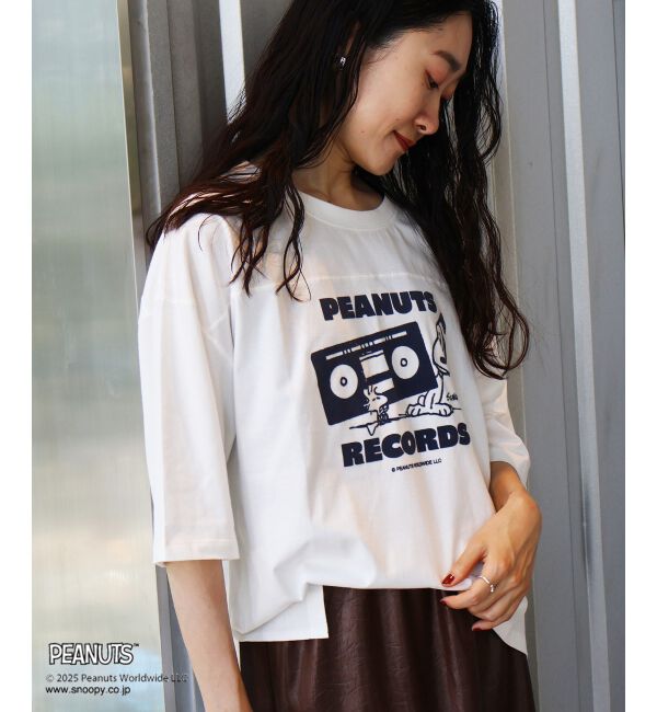  「【PEANUTS】フットボールTシャツ」|Tシャツ・カットソー|