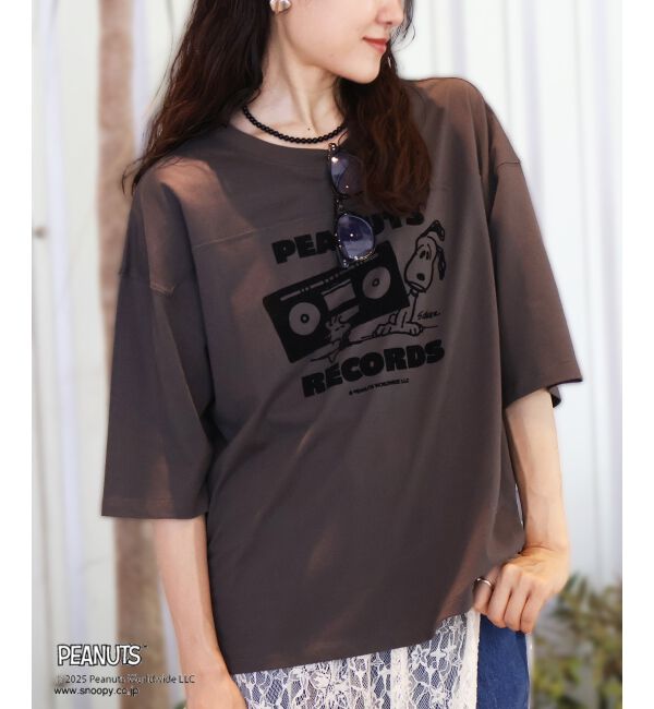  「【PEANUTS】フットボールTシャツ」|Tシャツ・カットソー|