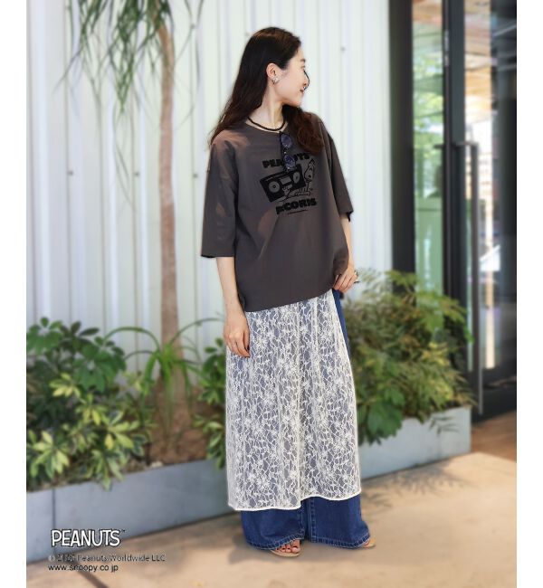  「【PEANUTS】フットボールTシャツ」|Tシャツ・カットソー|