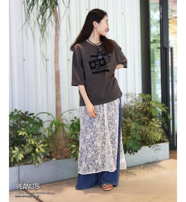  「【PEANUTS】フットボールTシャツ」|Tシャツ・カットソー|