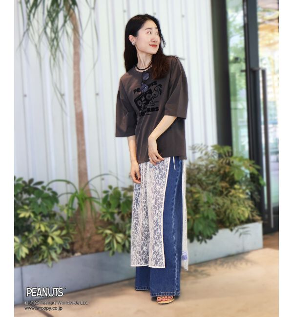  「【PEANUTS】フットボールTシャツ」|Tシャツ・カットソー|