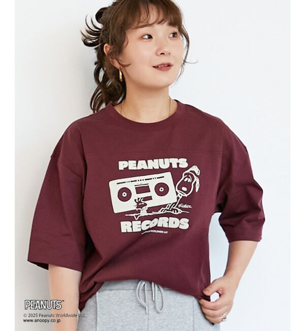  「【PEANUTS】フットボールTシャツ」|Tシャツ・カットソー|
