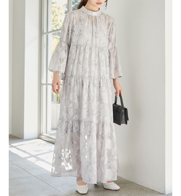 MAJESTICLEGON「フラワープリントジャカードワンピース」|ワンピース|