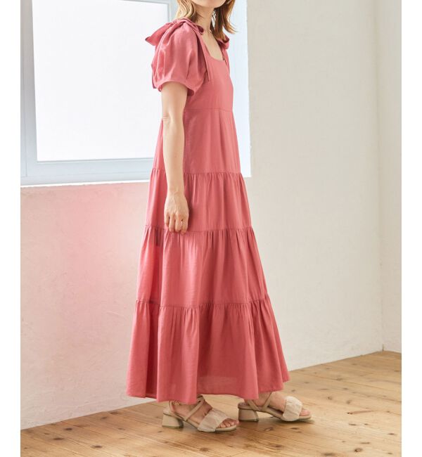 MAJESTICLEGON「2way肩リボンティアードワンピース」|ワンピース|