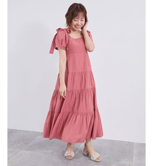MAJESTICLEGON「2way肩リボンティアードワンピース」|ワンピース|