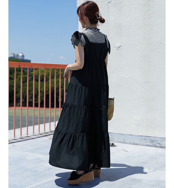 MAJESTICLEGON「2way肩リボンティアードワンピース」|ワンピース|