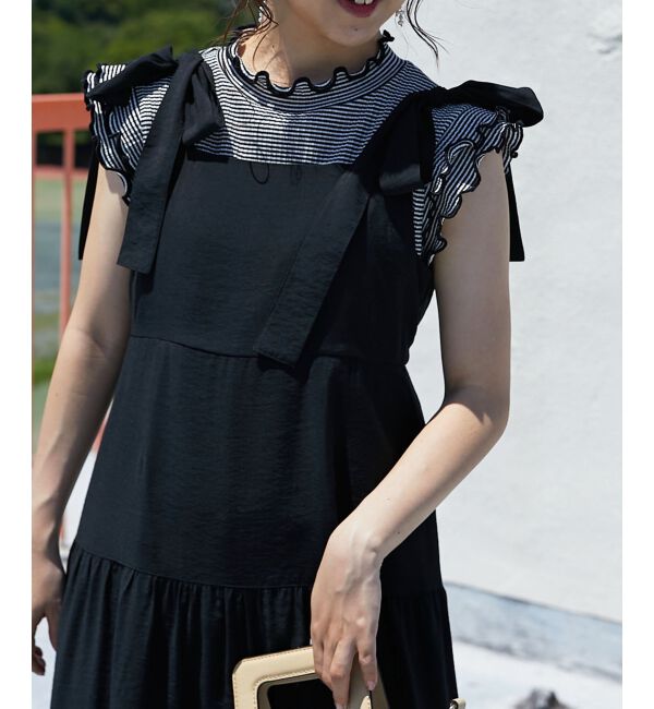 MAJESTICLEGON「2way肩リボンティアードワンピース」|ワンピース|