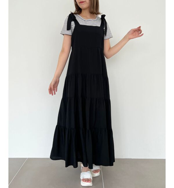 MAJESTICLEGON「2way肩リボンティアードワンピース」|ワンピース|