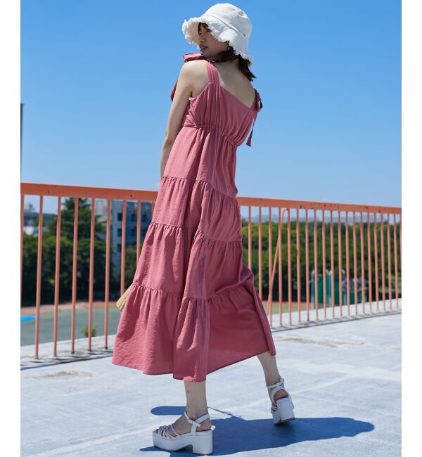 MAJESTICLEGON「2way肩リボンティアードワンピース」|ワンピース|