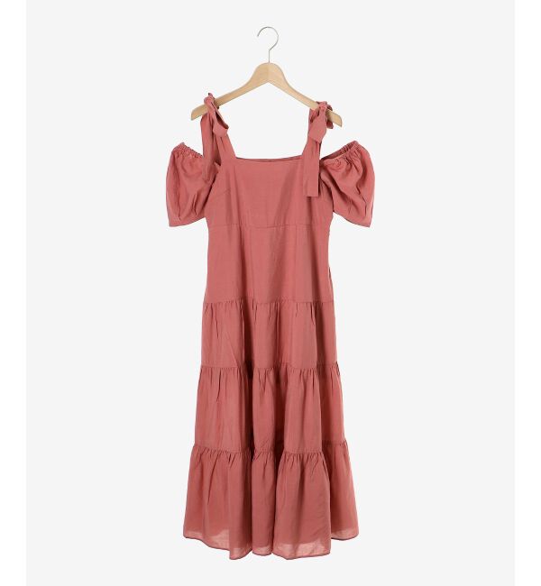 MAJESTICLEGON「2way肩リボンティアードワンピース」|ワンピース|