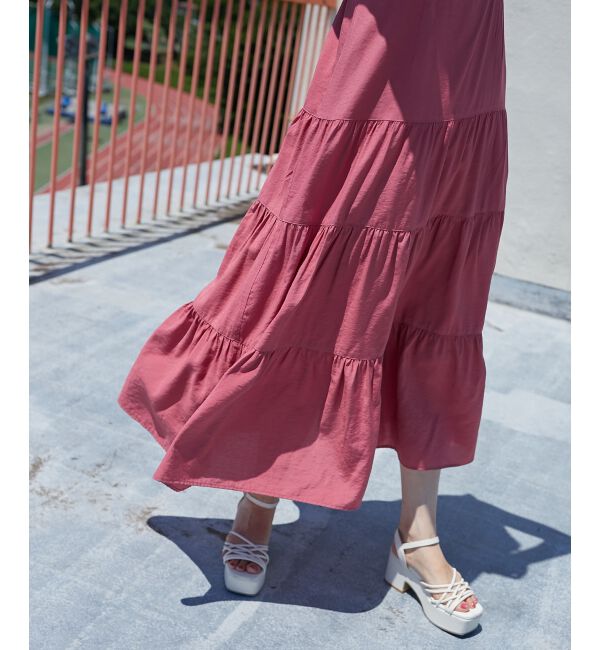 MAJESTICLEGON「2way肩リボンティアードワンピース」|ワンピース|