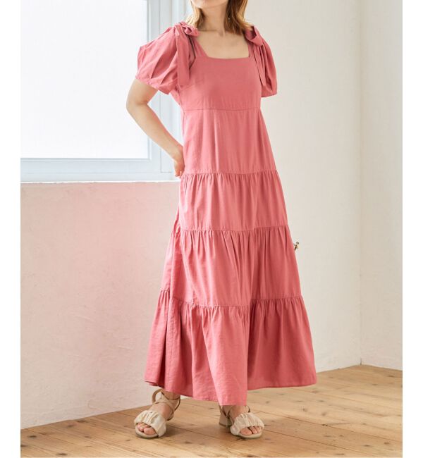 MAJESTICLEGON「2way肩リボンティアードワンピース」|ワンピース|